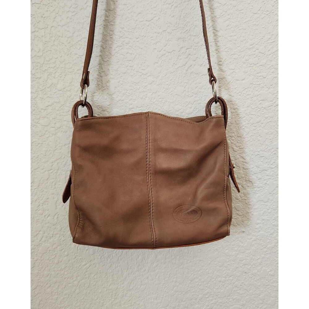 Italian Leather Crossbody Bag Vera Pelle Florence Made in Italy GENUINE LEATHER
